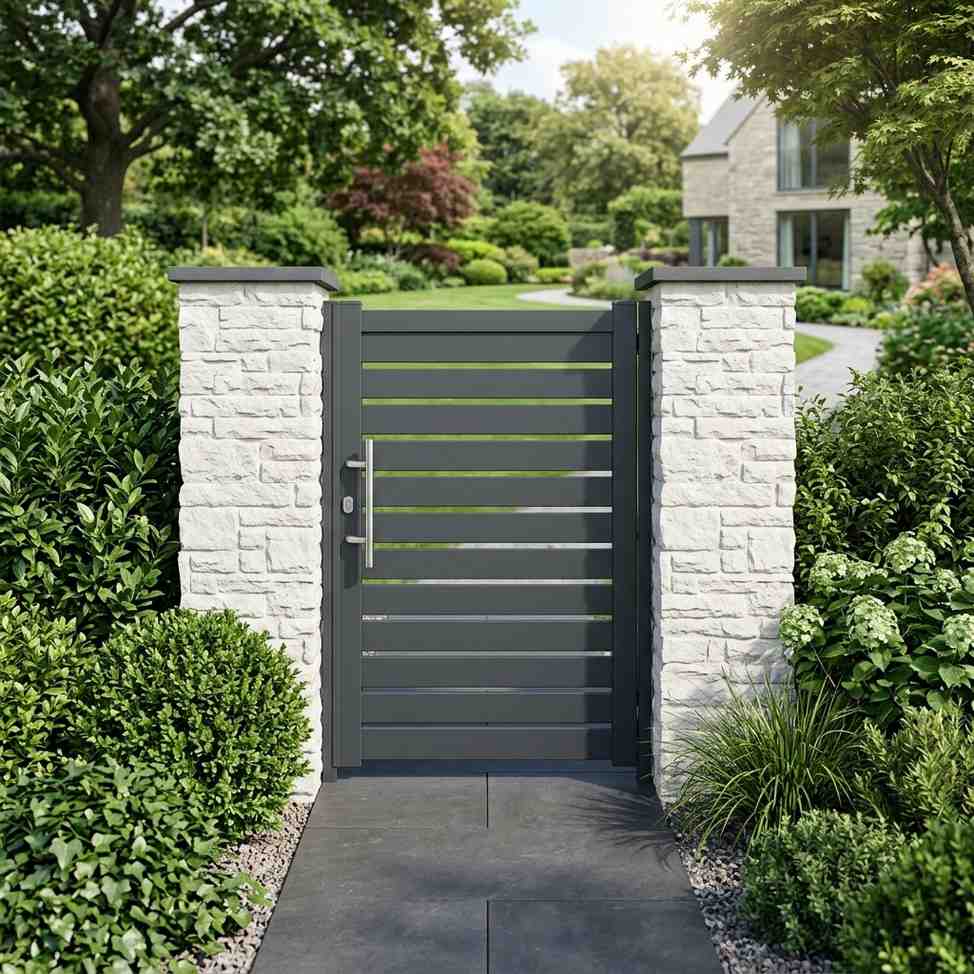 Aluminium pedestrian gates