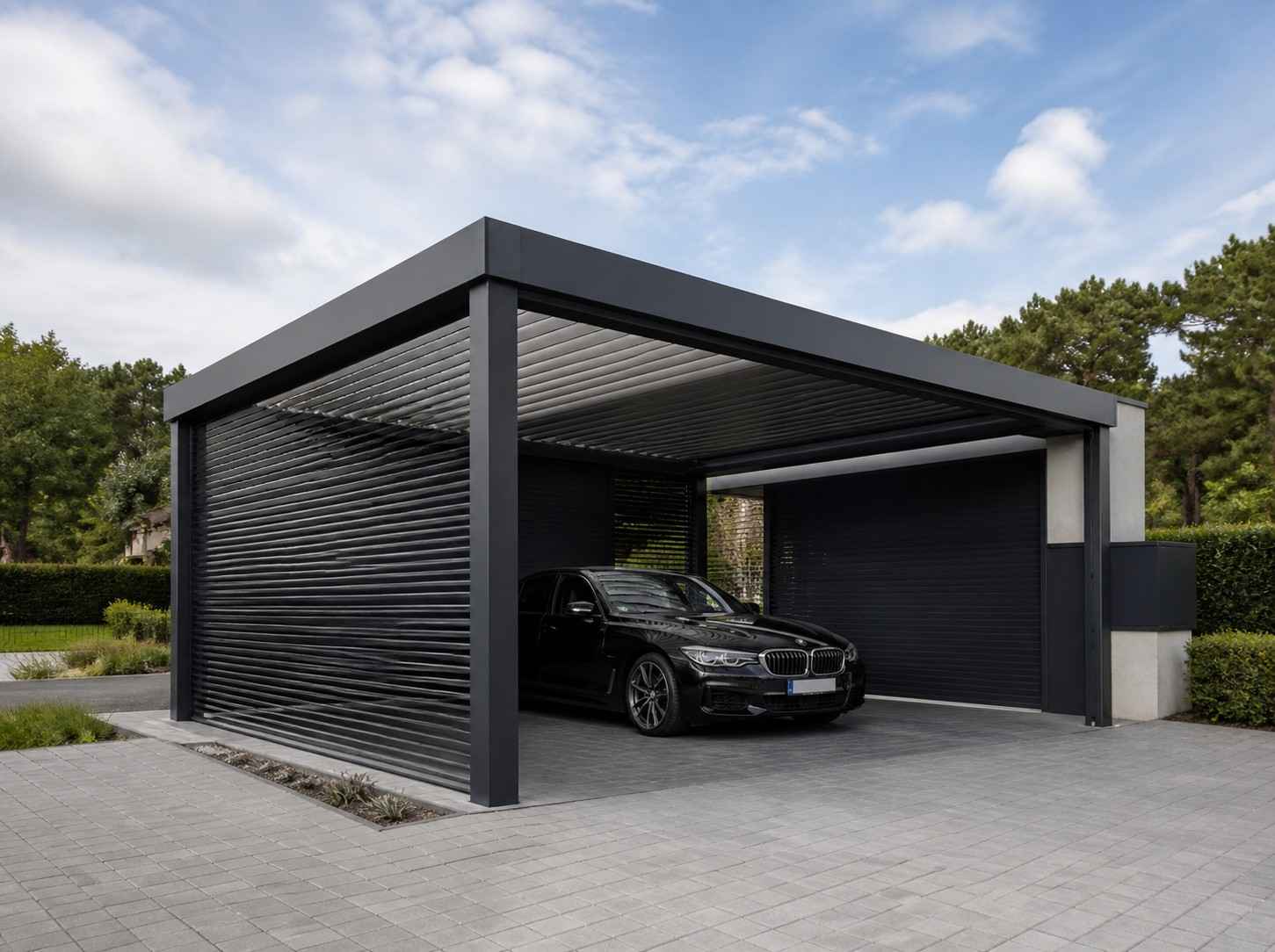 Free-standing bioclimatic pergola