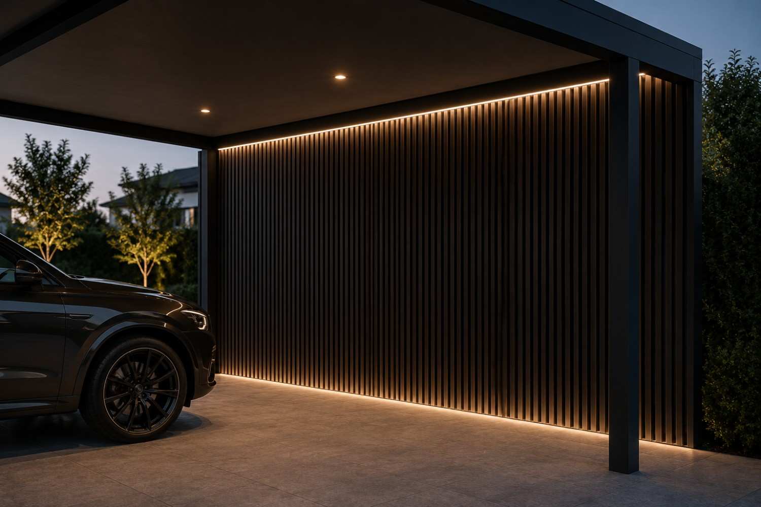 Decorative aluminium slat cladding 3