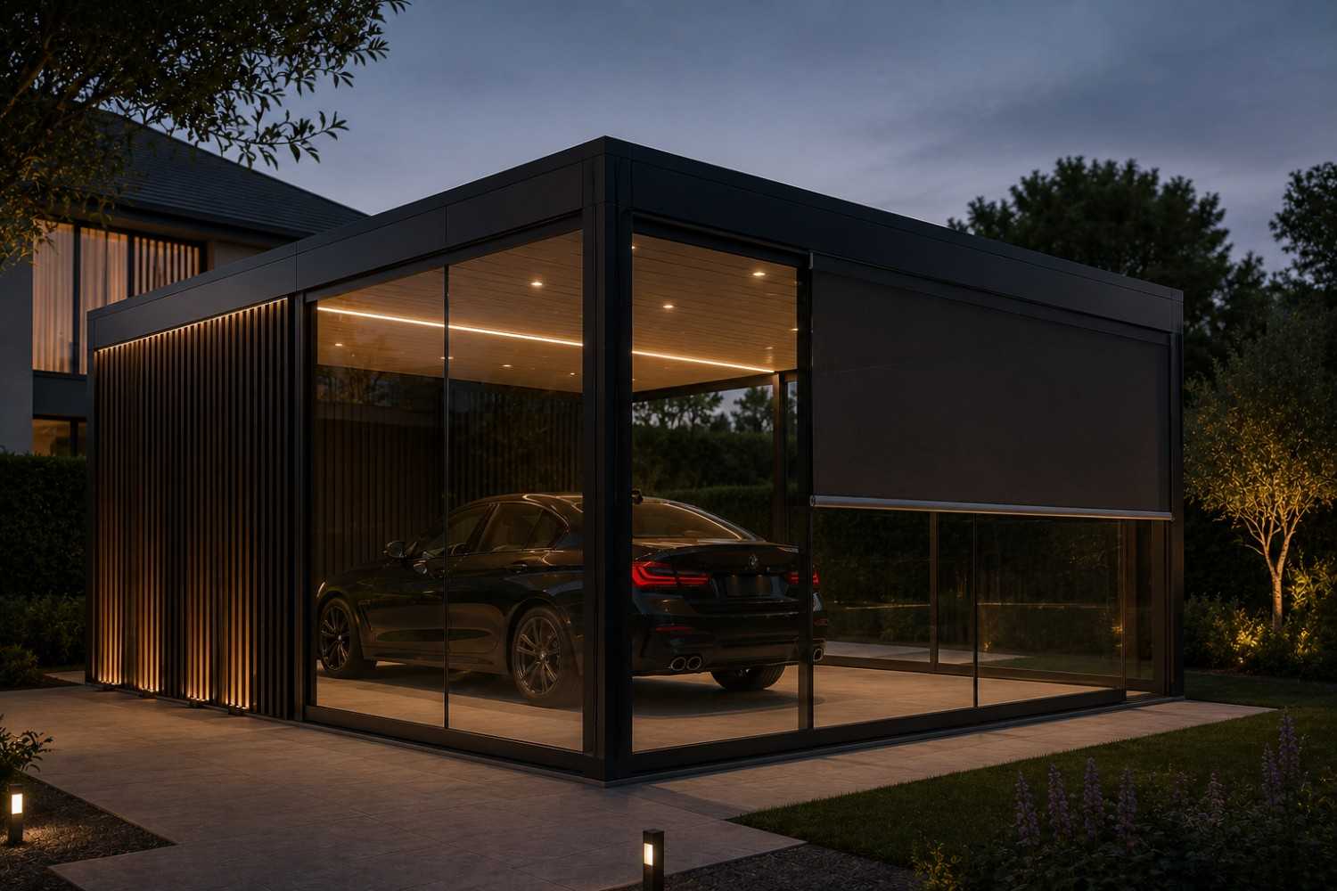 Decorative aluminium slat cladding 4