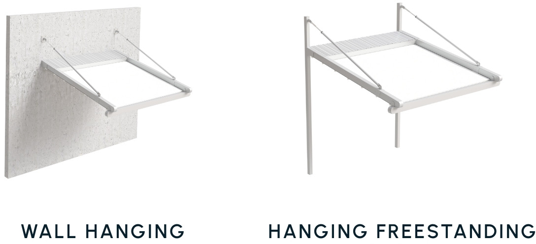 Cantilevered pergola / no front posts