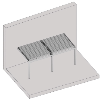 Double unit with wall fixing