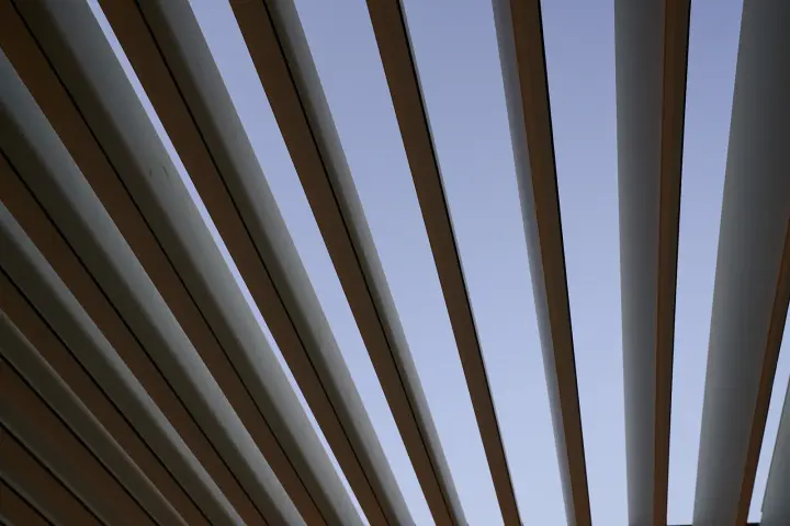 Louvres fully open for natural ventilation